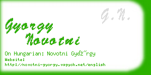 gyorgy novotni business card